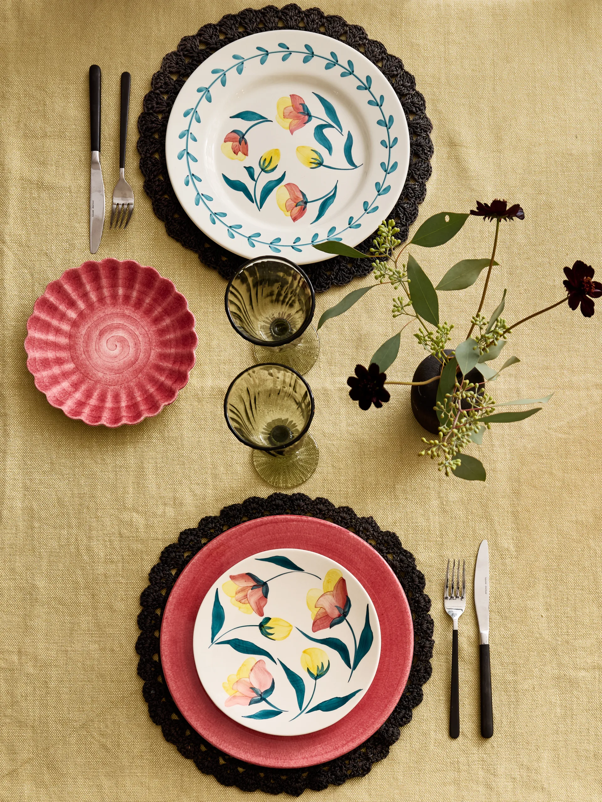 Flowers Prato raso tulipas Ø28 cm, Branco Mateus