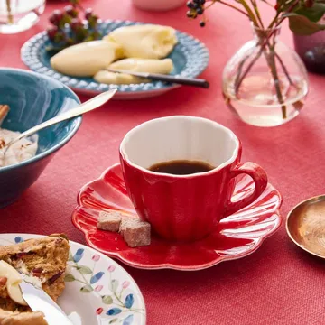 Oyster copo com pires 25 cl - Vermelho - Mateus