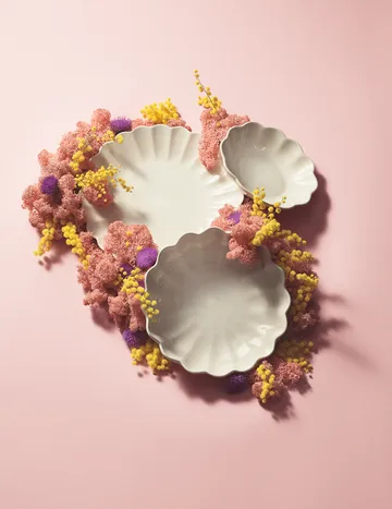 Oyster prato 20 cm - areia - Mateus