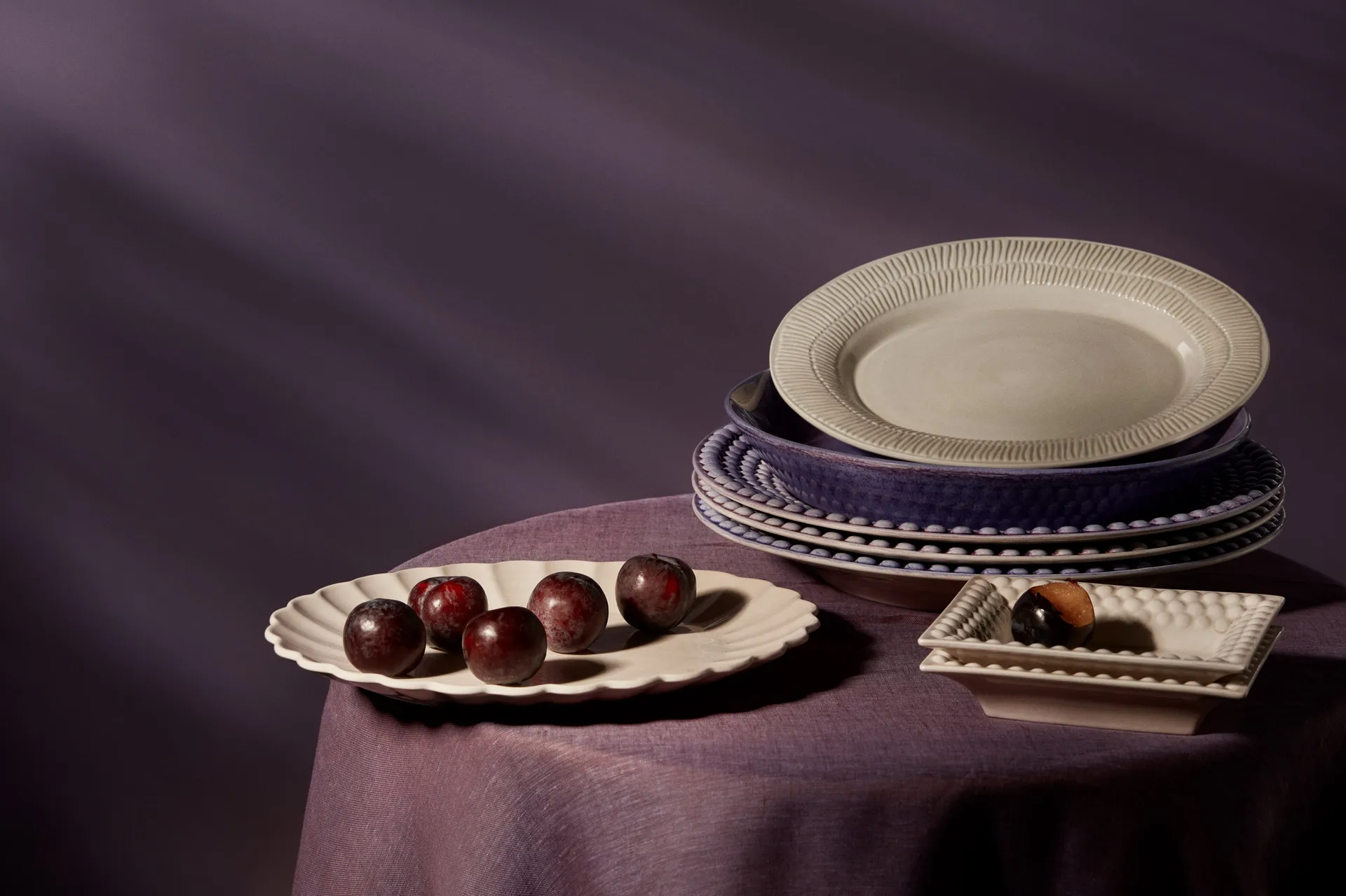 Oyster prato 28 cm, areia Mateus