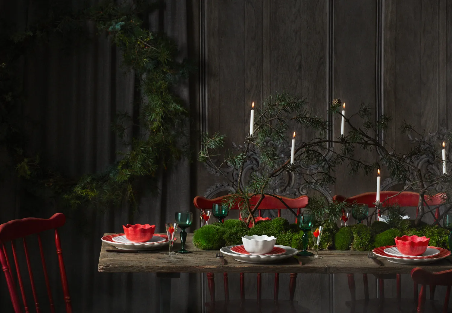 Oyster prato 28 cm, Vermelho Mateus