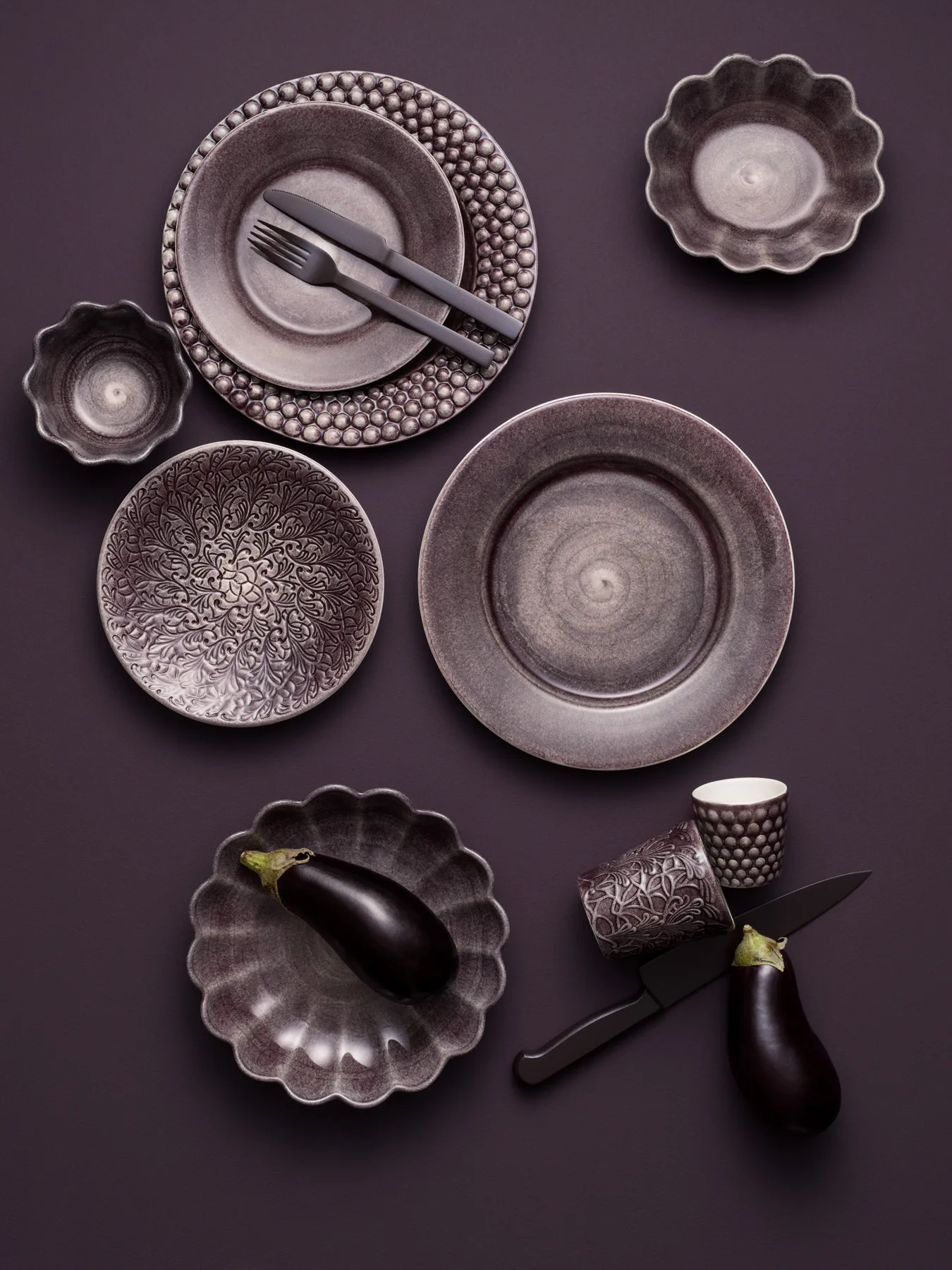 Oyster tigela Ø13 cm, Plum Mateus