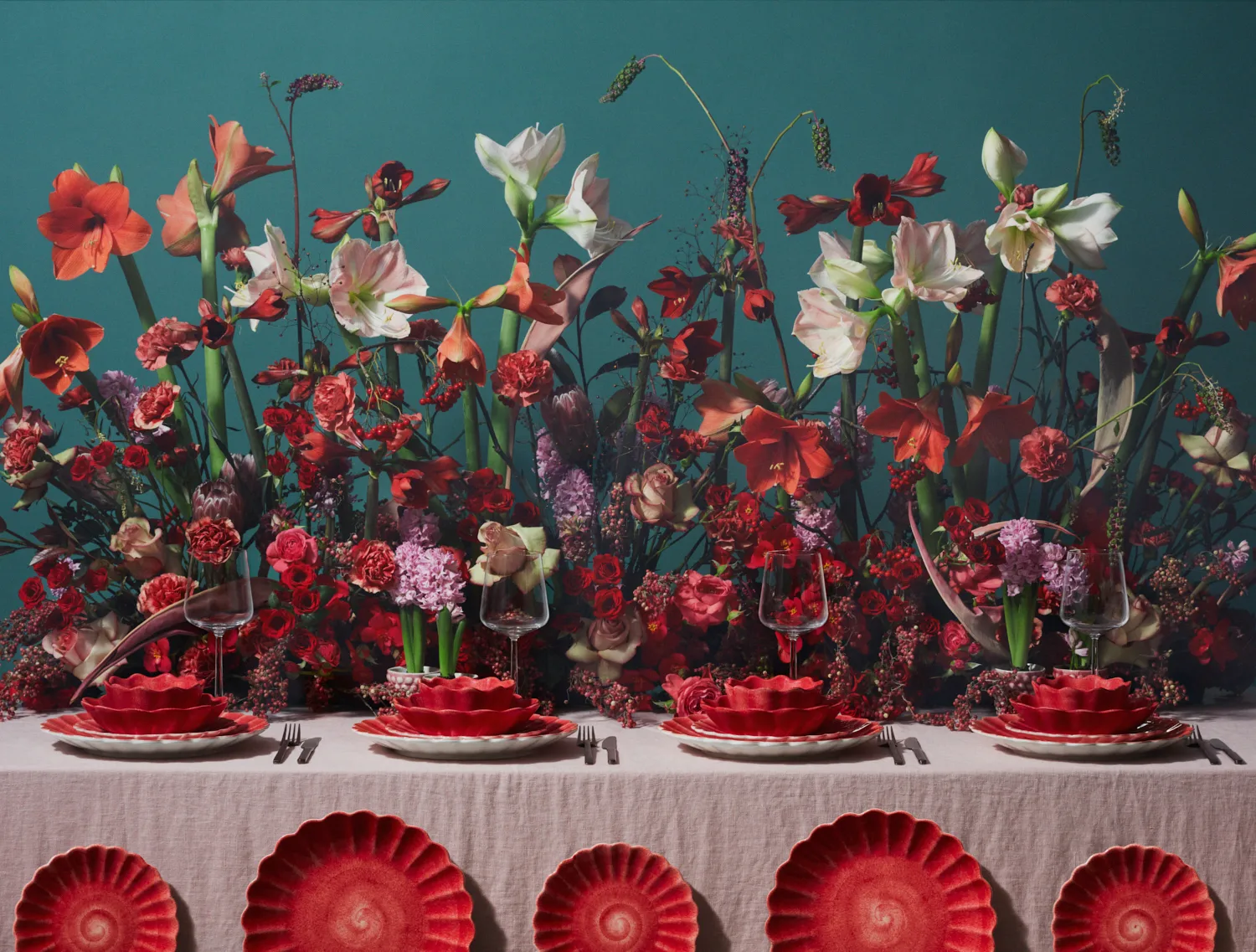 Oyster tigela Ø13 cm, Vermelho Mateus