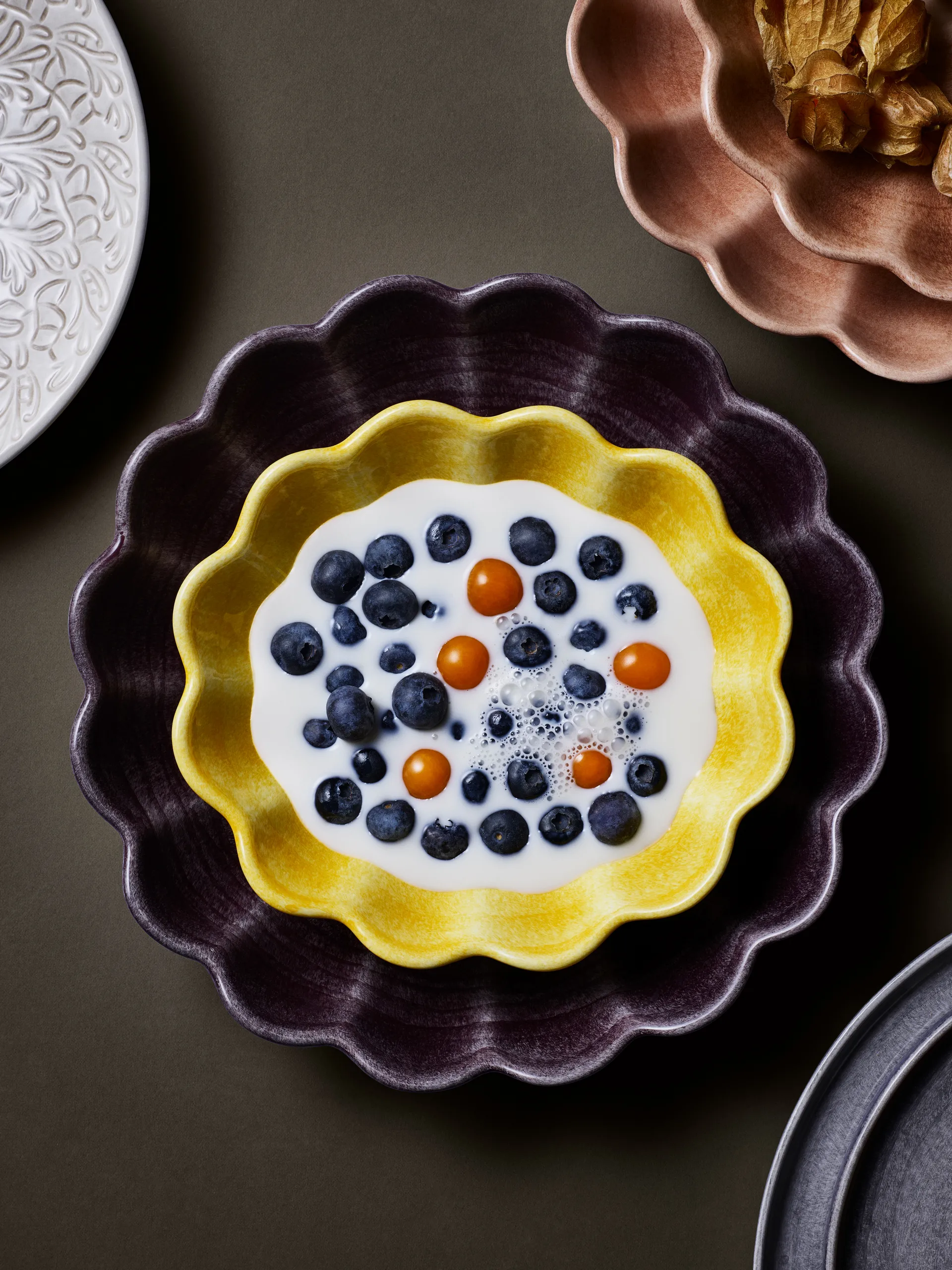 Oyster tigela 16x18 cm, Amarelo Mateus