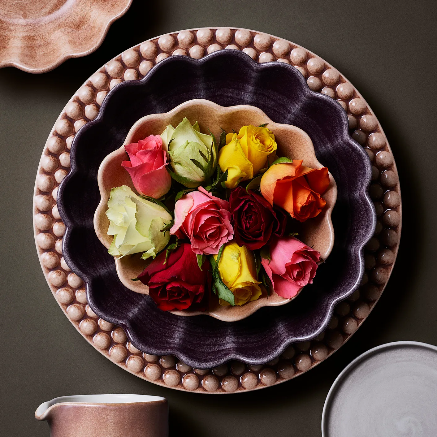 Oyster tigela Ø24 cm, Plum Mateus