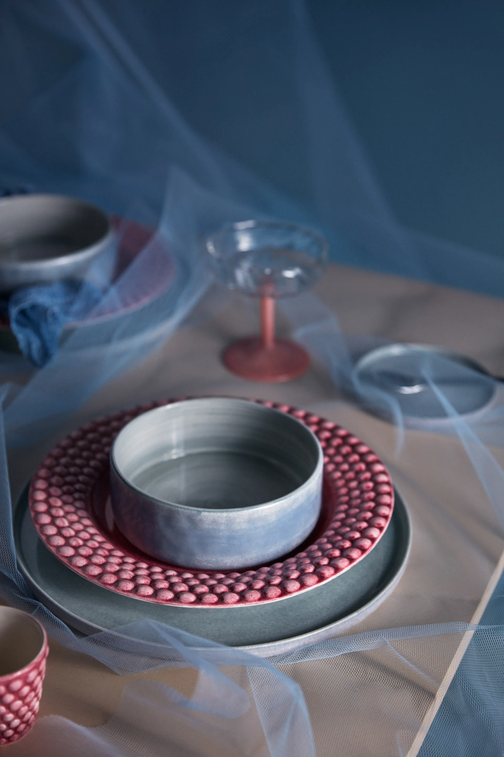 Prato de sopa Bubbles 25 cm, Rosa  Mateus