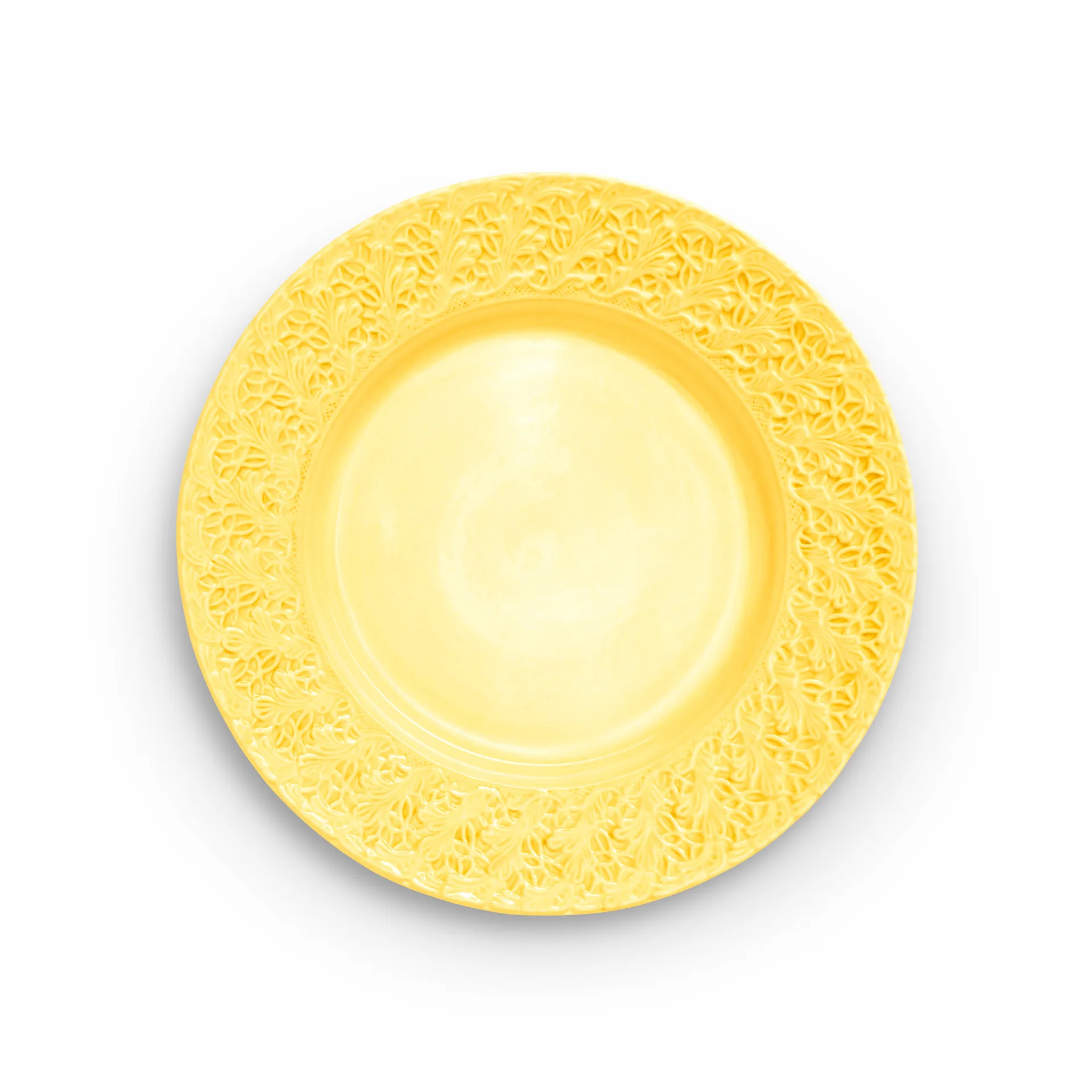 Prato Lace 32 cm, Amarelo Mateus