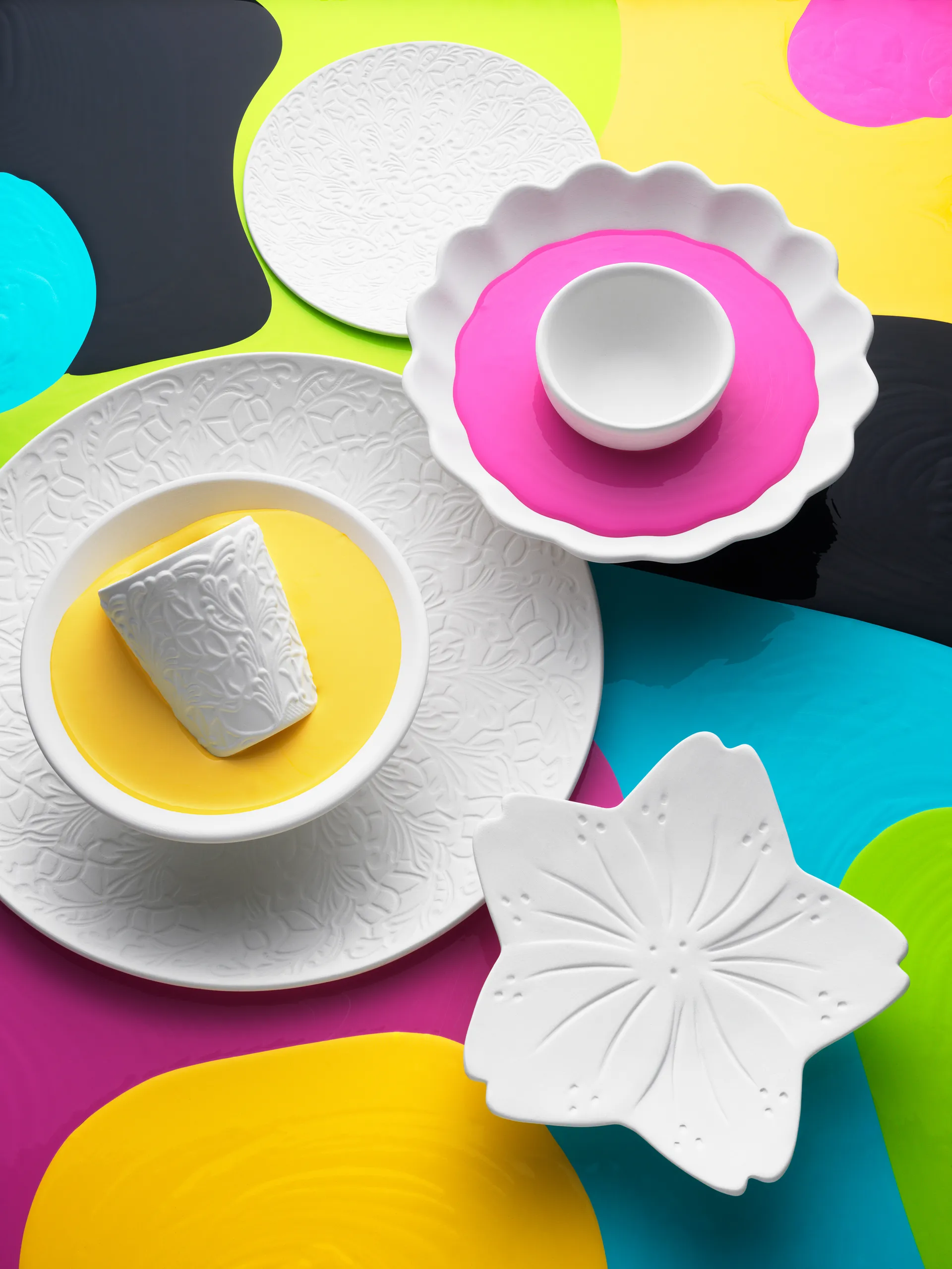 Prato Lace 32 cm, Branco Mateus