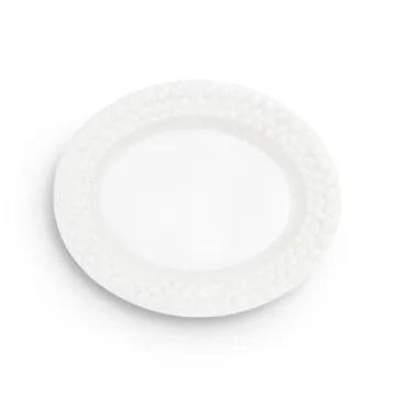 Prato oval Bubbles 20 cm - Branco - Mateus