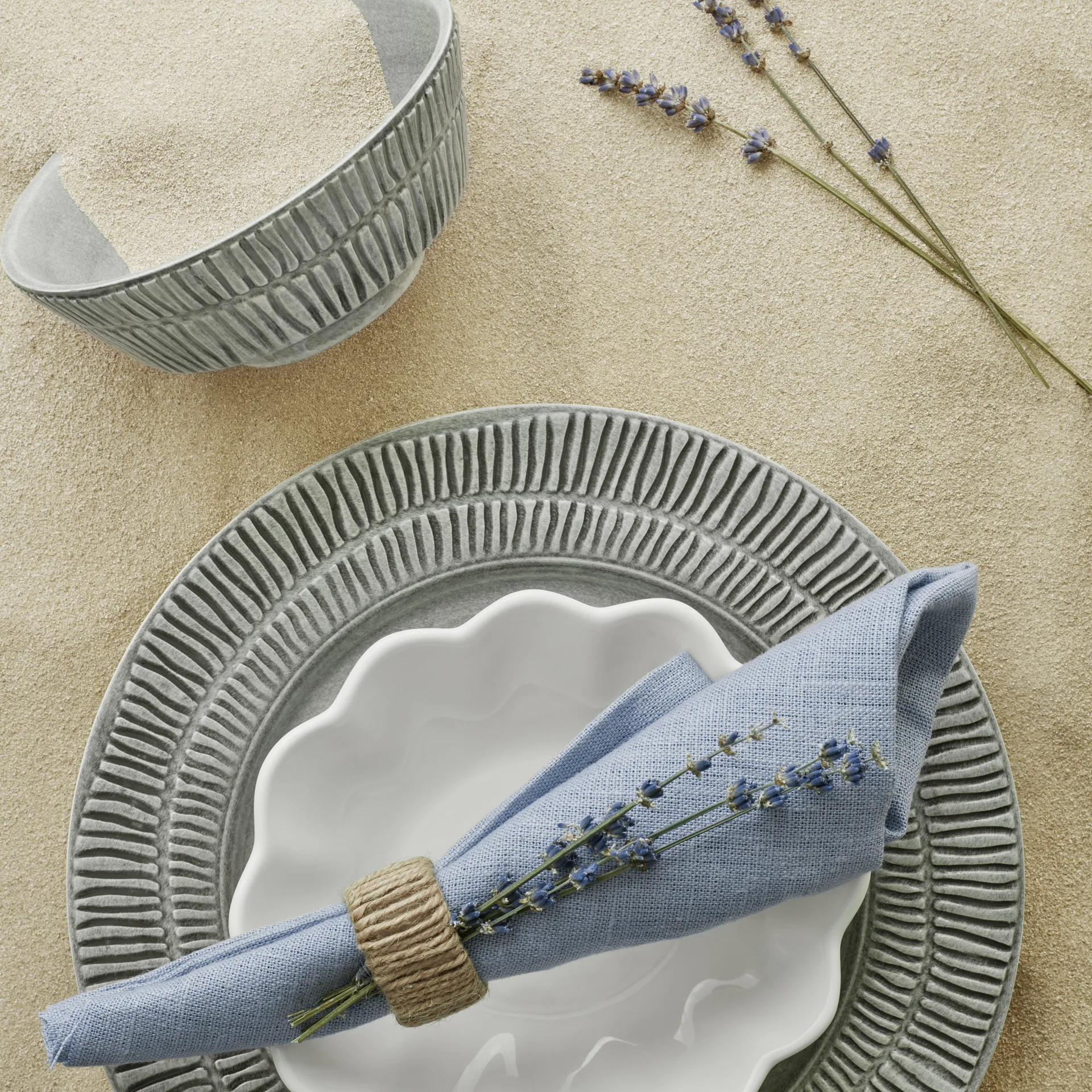 Prato Stripes Ø20 cm, cinza Mateus