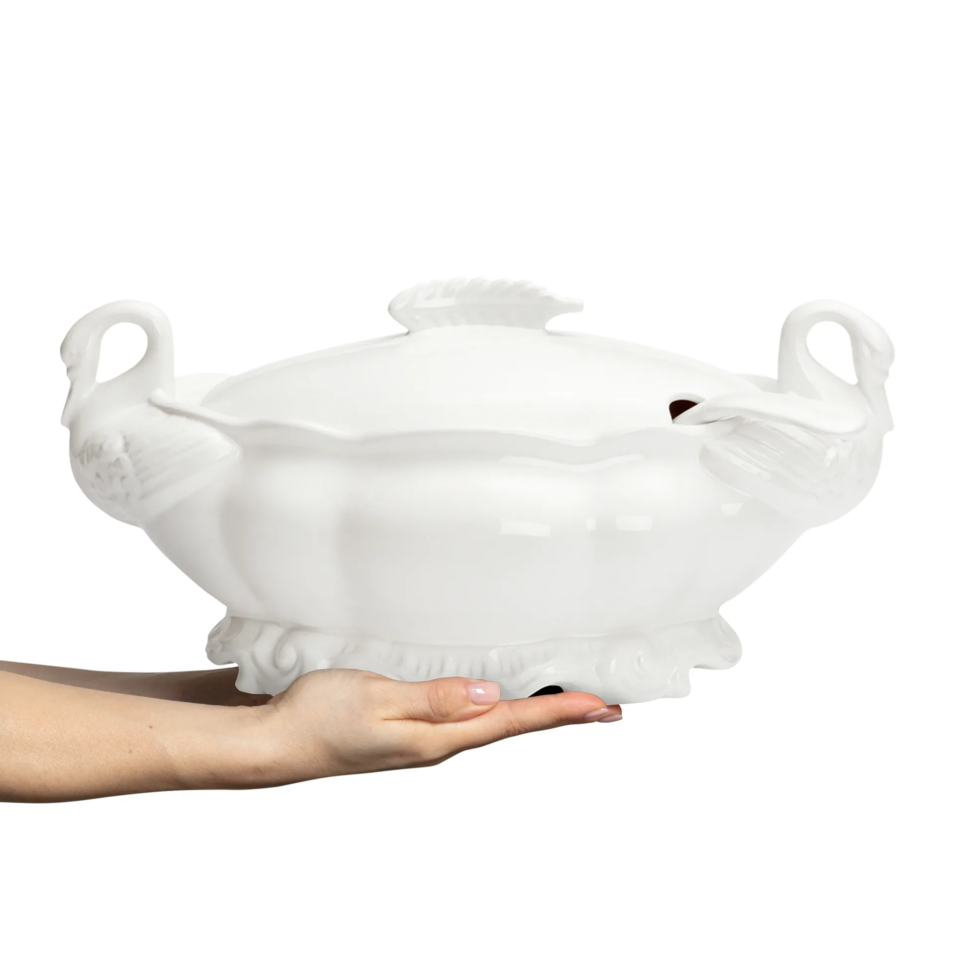 Terrina Lace 4,7 litros, Branco Mateus