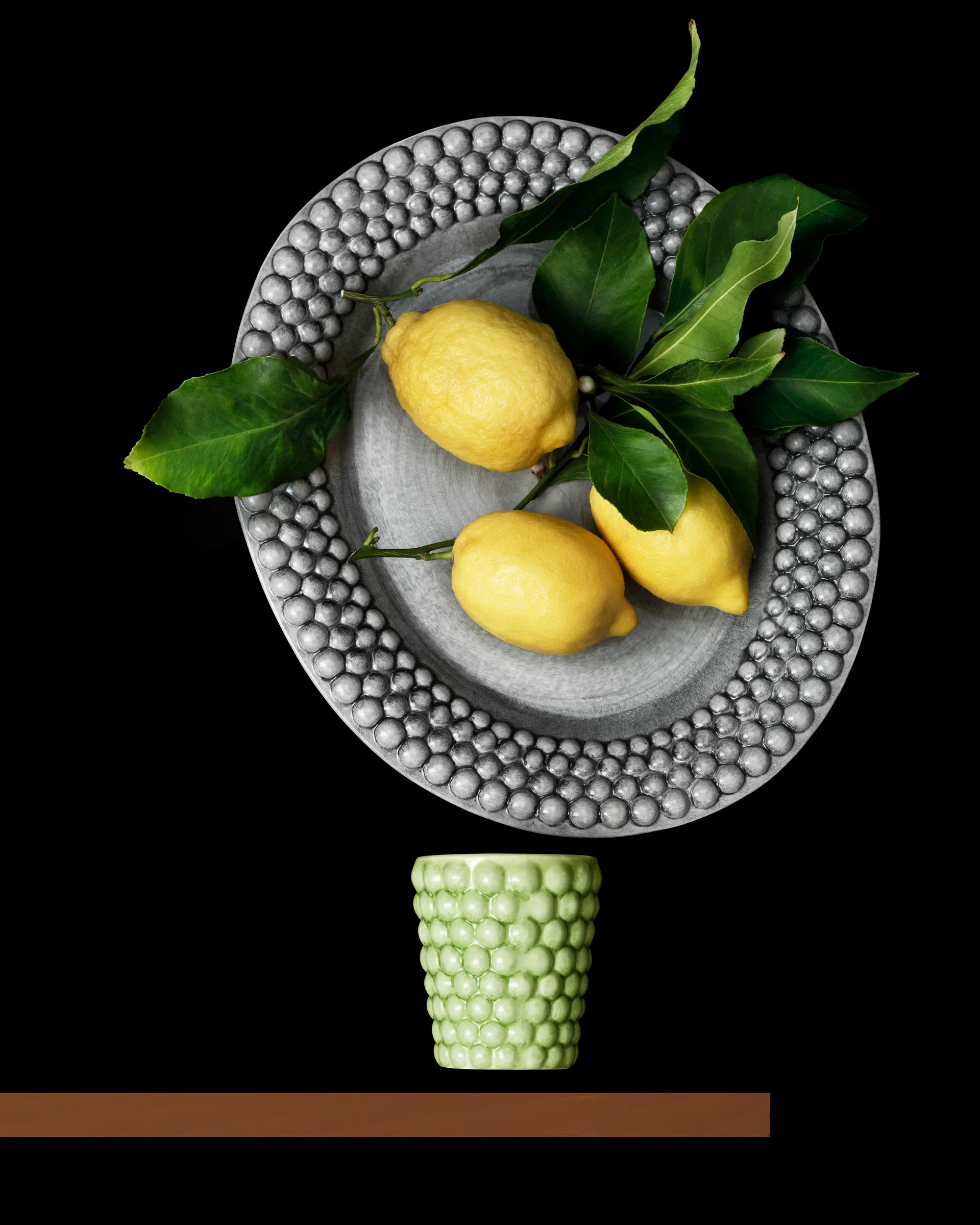 Travessa Bubbles oval 35 cm, Cinza Mateus