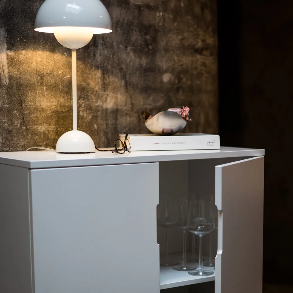 Aoko armário 120 cm, Verniz branco Mavis