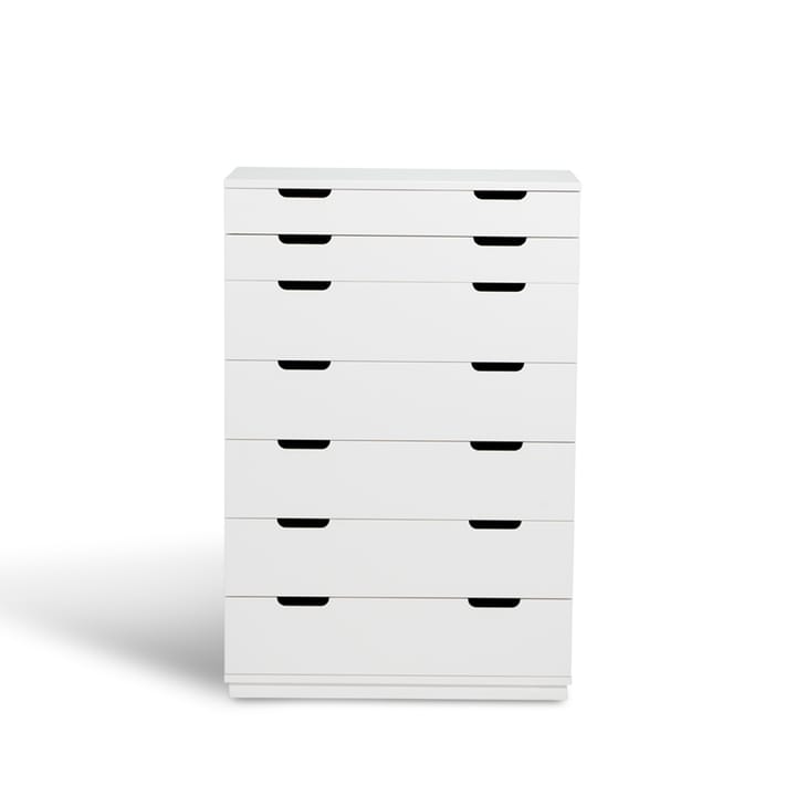 Aoko cómoda 7 gavetas - Verniz branco - Mavis