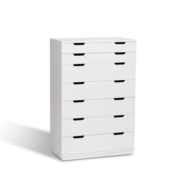 Aoko cómoda 7 gavetas - Verniz branco - Mavis