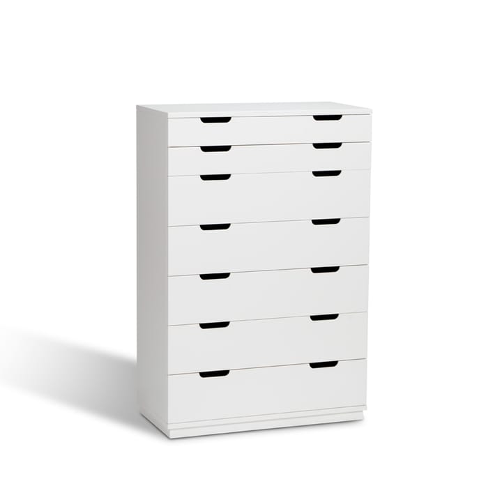 Aoko cómoda 7 gavetas, Verniz branco Mavis