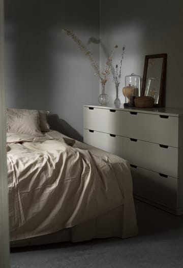 Aoko cómoda dupla com 6 gavetas - Verniz branco - Mavis