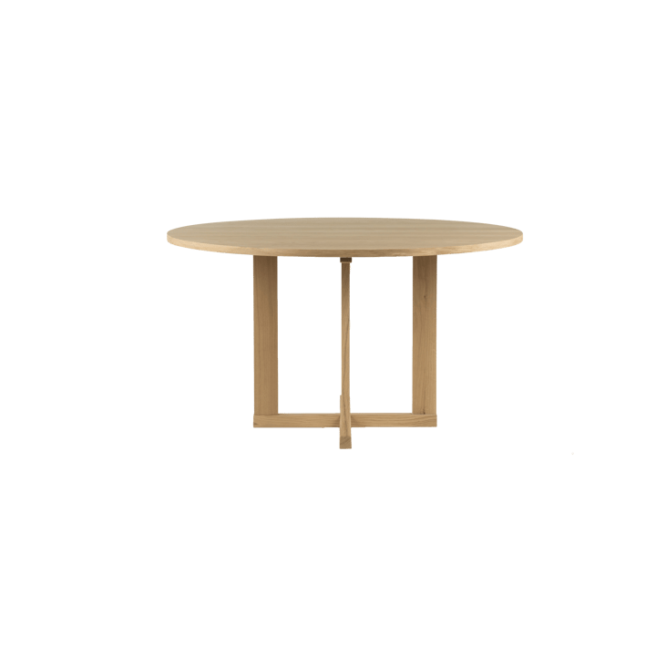 Arv mesa de jantar ⌀130 cm - Carvalho branco pigmentado com acabamento fosco verniz - Mavis