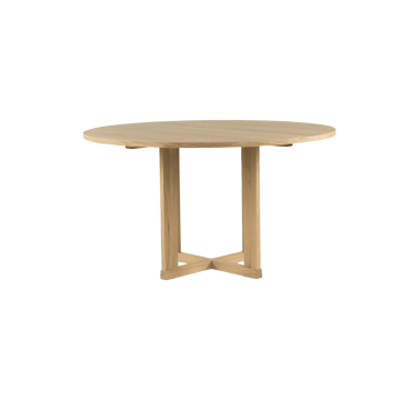 Arv mesa de jantar ⌀130 cm - Carvalho branco pigmentado com acabamento fosco verniz - Mavis