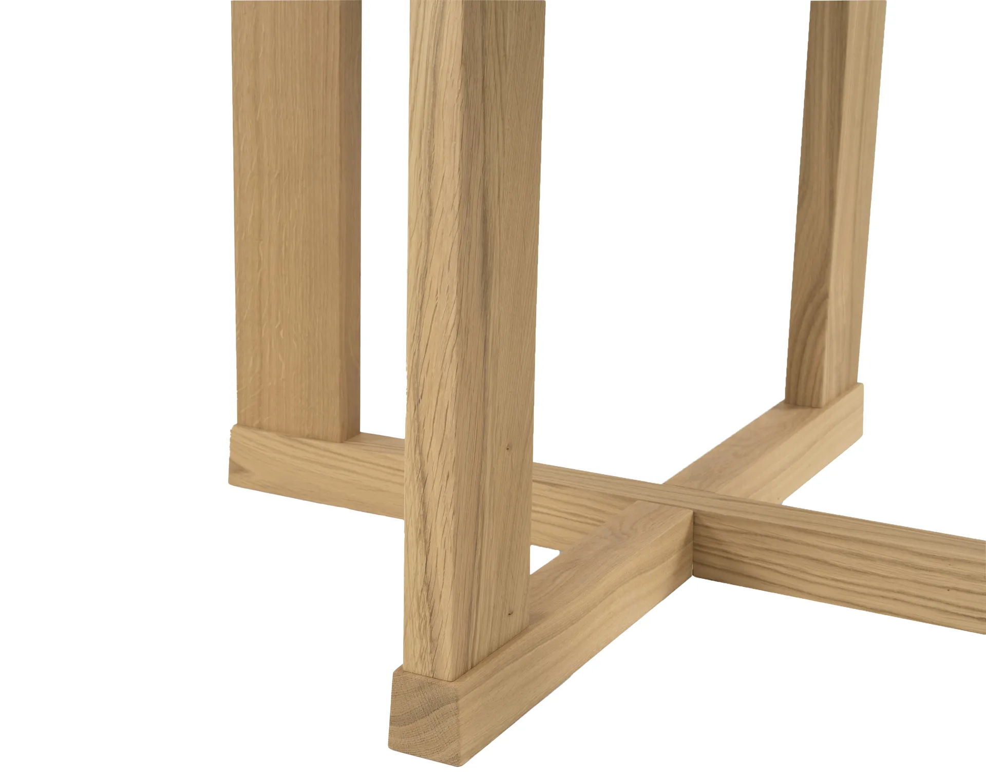 Arv mesa de jantar ⌀130 cm, Carvalho branco pigmentado com acabamento fosco verniz Mavis