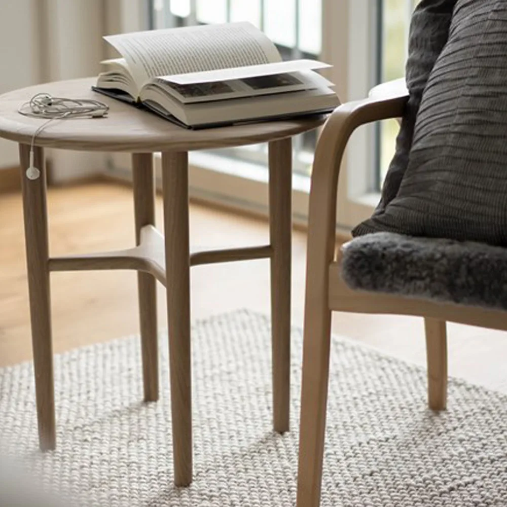 Crest mesa lateral, carvalho branco pigmentado verniz transparente Mavis