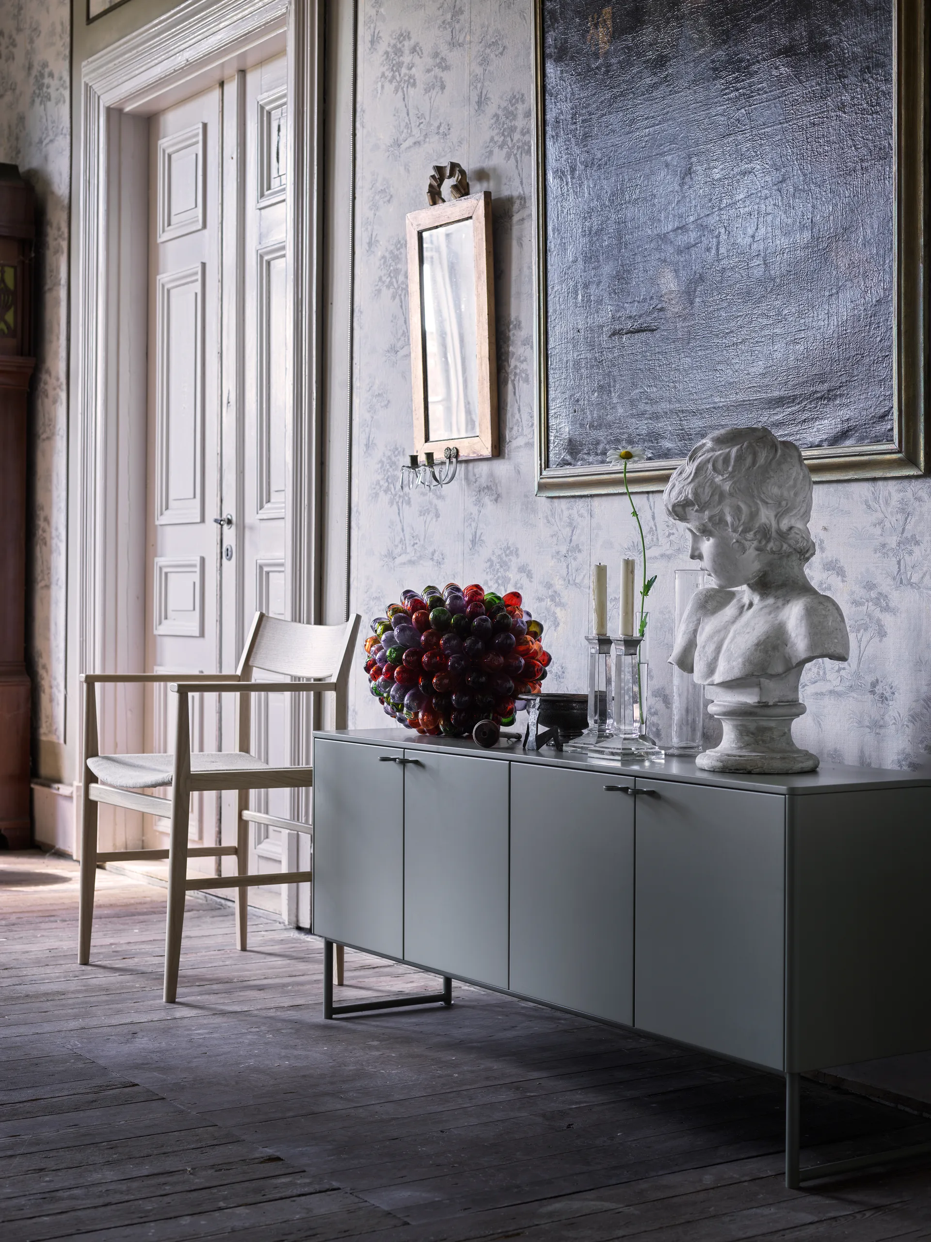 Deus aparador 75 cm, Oliva-cinza Mavis