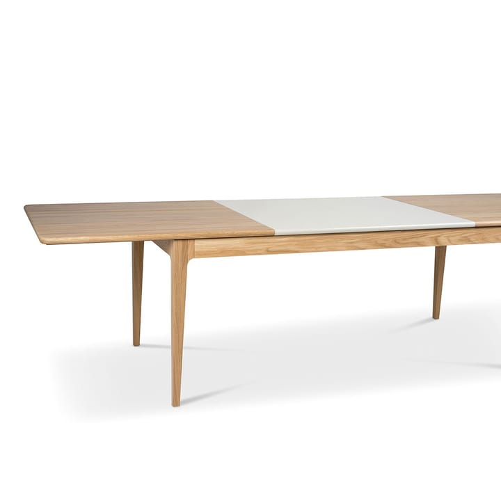 Höllviken mesa de jantar, carvalho branco pigmentado, acabamento mate, 1 extensão, carvalho de 50 cm Mavis