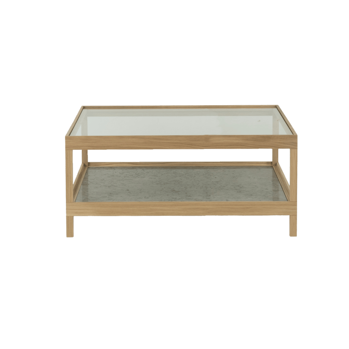Ima mesa de centro 90x90 cm - Carvalho branco laqueado fosco, calcário - Mavis