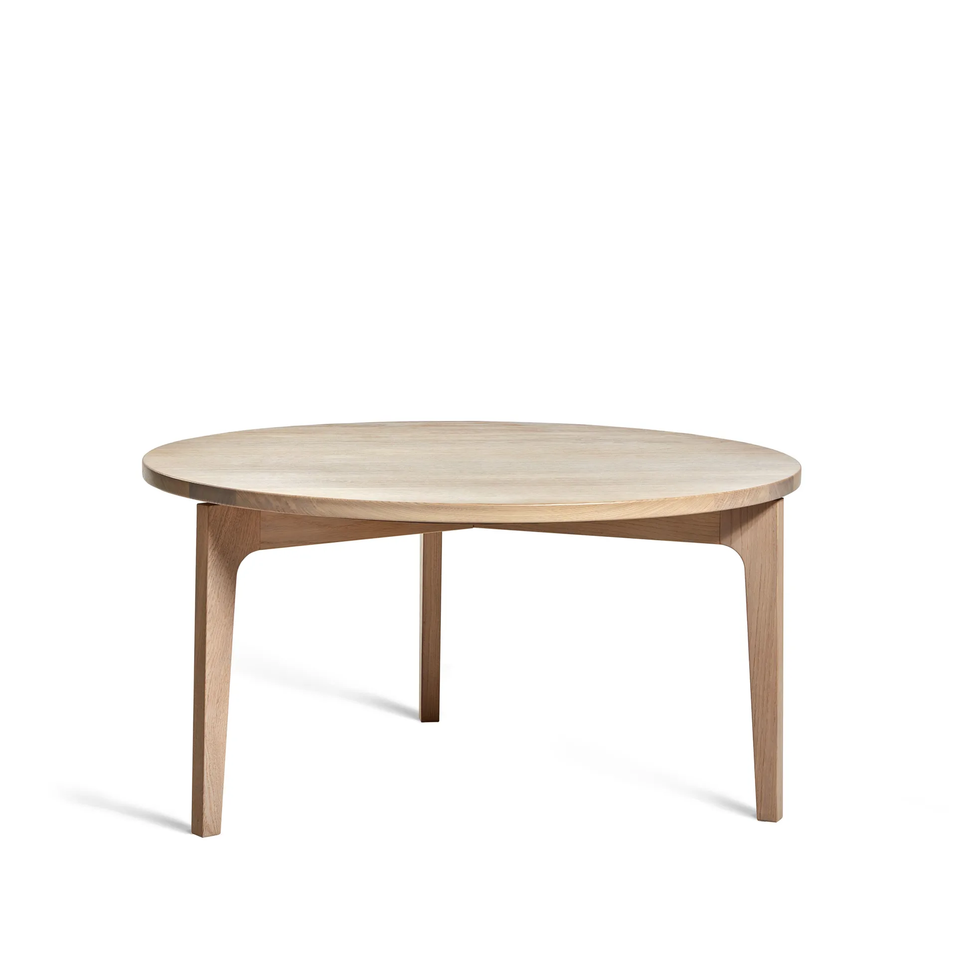 Mesa de centro Höllviken Ø80 cm, carvalho pigmenteado branco Mavis