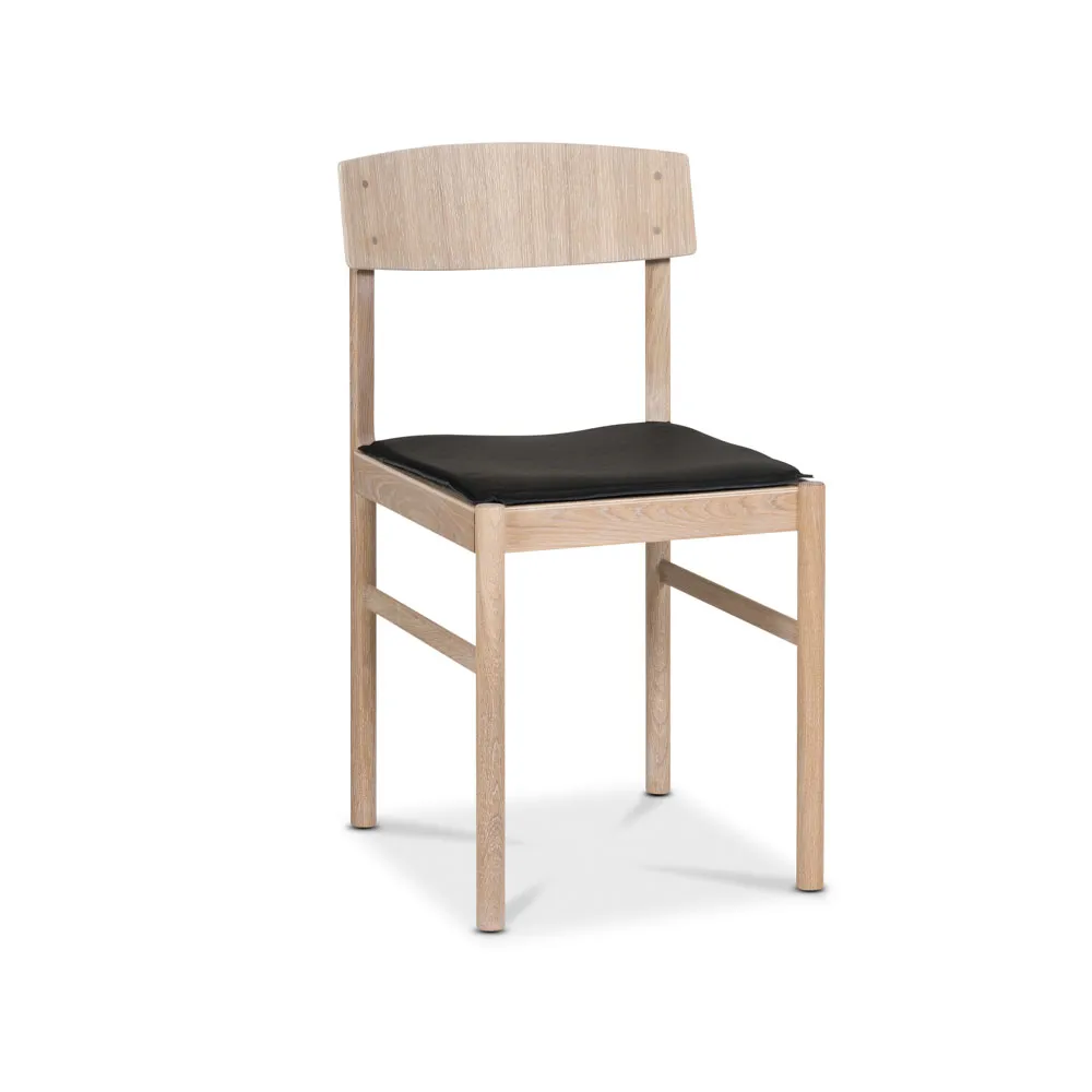 Rod almofada de cadeira , couro preto Mavis