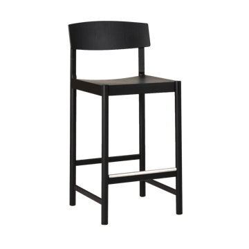 Rod banco de bar 65 cm - Faia envernizada preta - Mavis