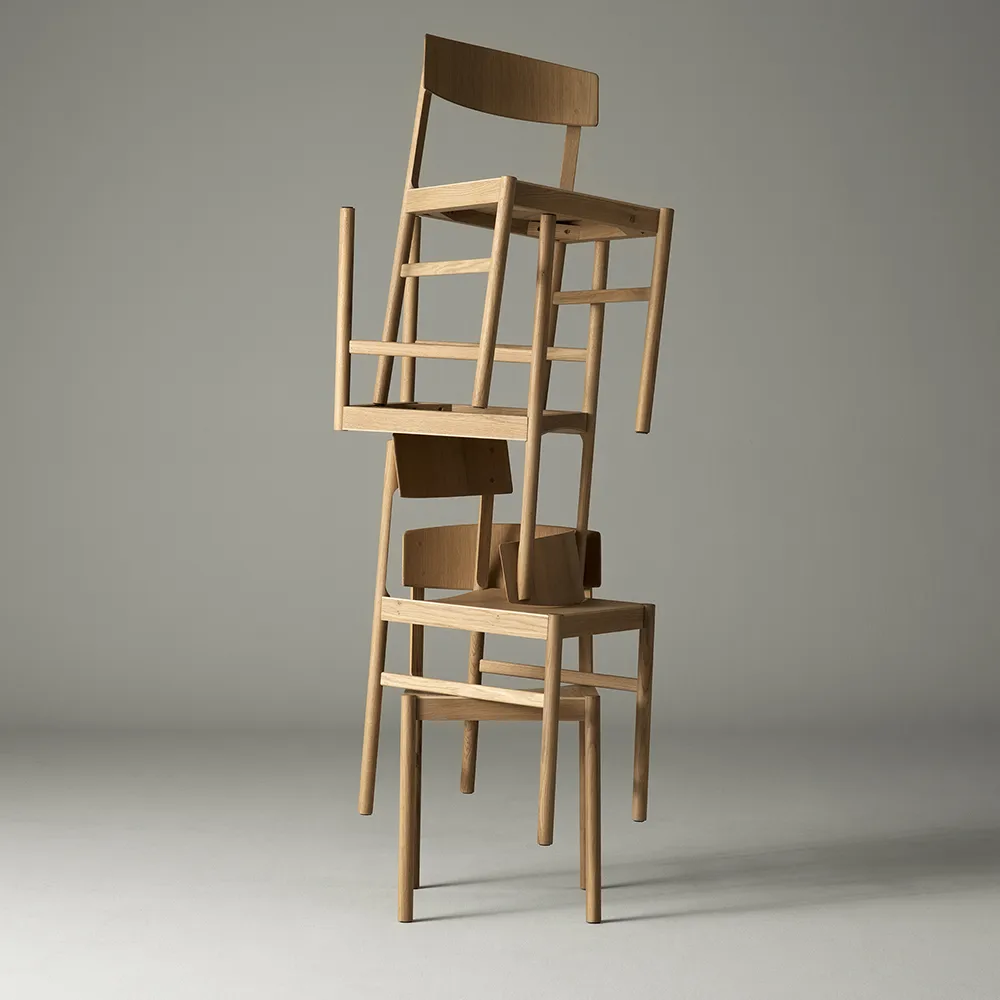 Rod cadeira, Carvalho branco pigmentado com acabamento fosco verniz Mavis