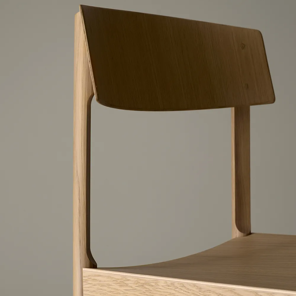 Rod cadeira, Carvalho branco pigmentado com acabamento fosco verniz Mavis