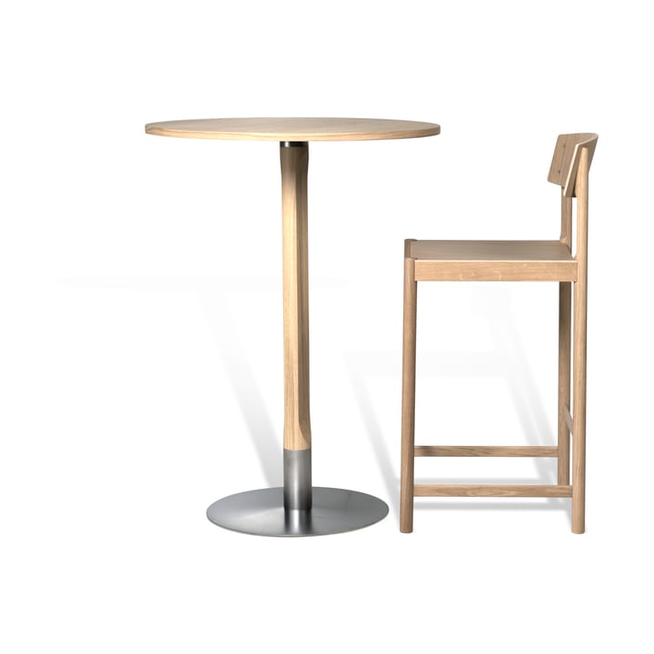 Rod mesa de bar Ø70 cm, Carvalho mate com pigmento branco Mavis