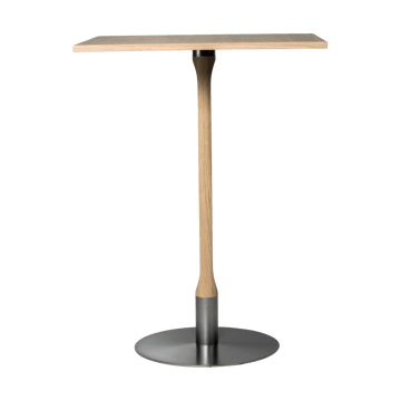 Rod mesa de bar 70x70 cm - Carvalho mate com pigmento branco - Mavis