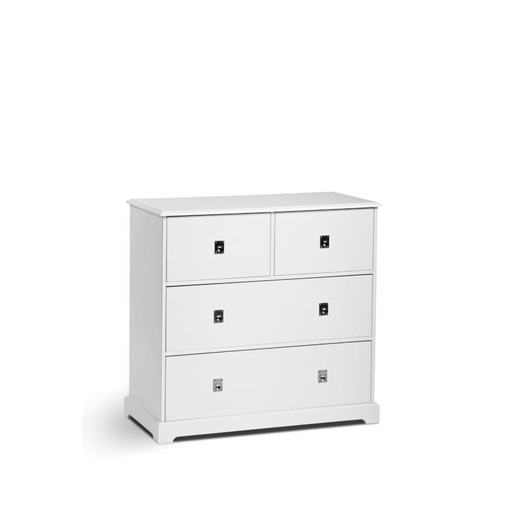 Smögen cómoda - branco, 4 gavetas, cromad - Mavis