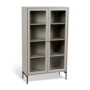 Volt vitrine 130 cm bege - Detalhes em preto - Mavis
