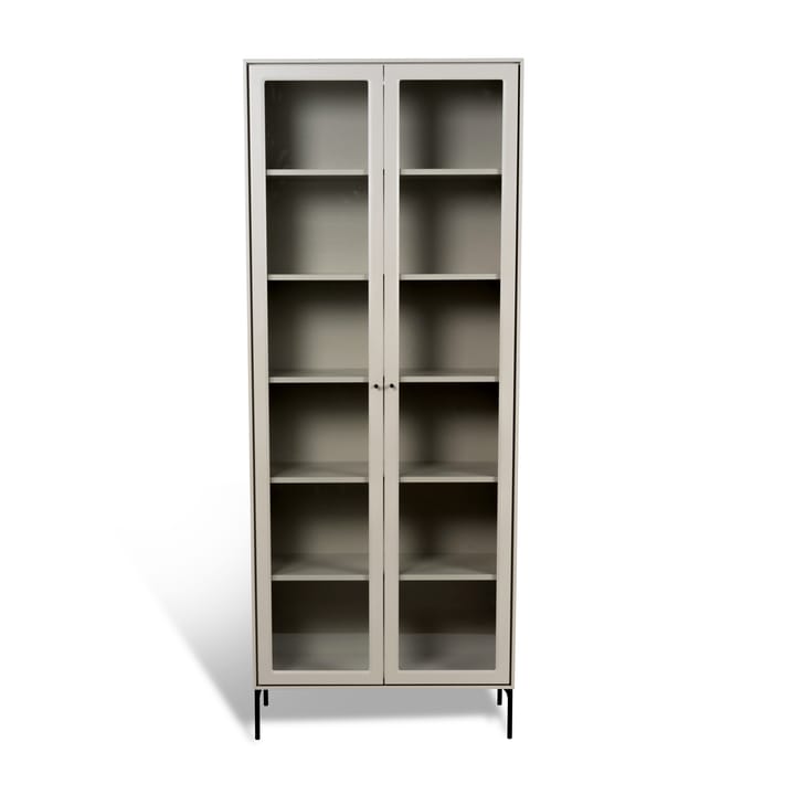 Volt vitrine 190 cm bege - Detalhes em preto - Mavis