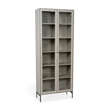 Volt vitrine 190 cm bege - Detalhes em preto - Mavis