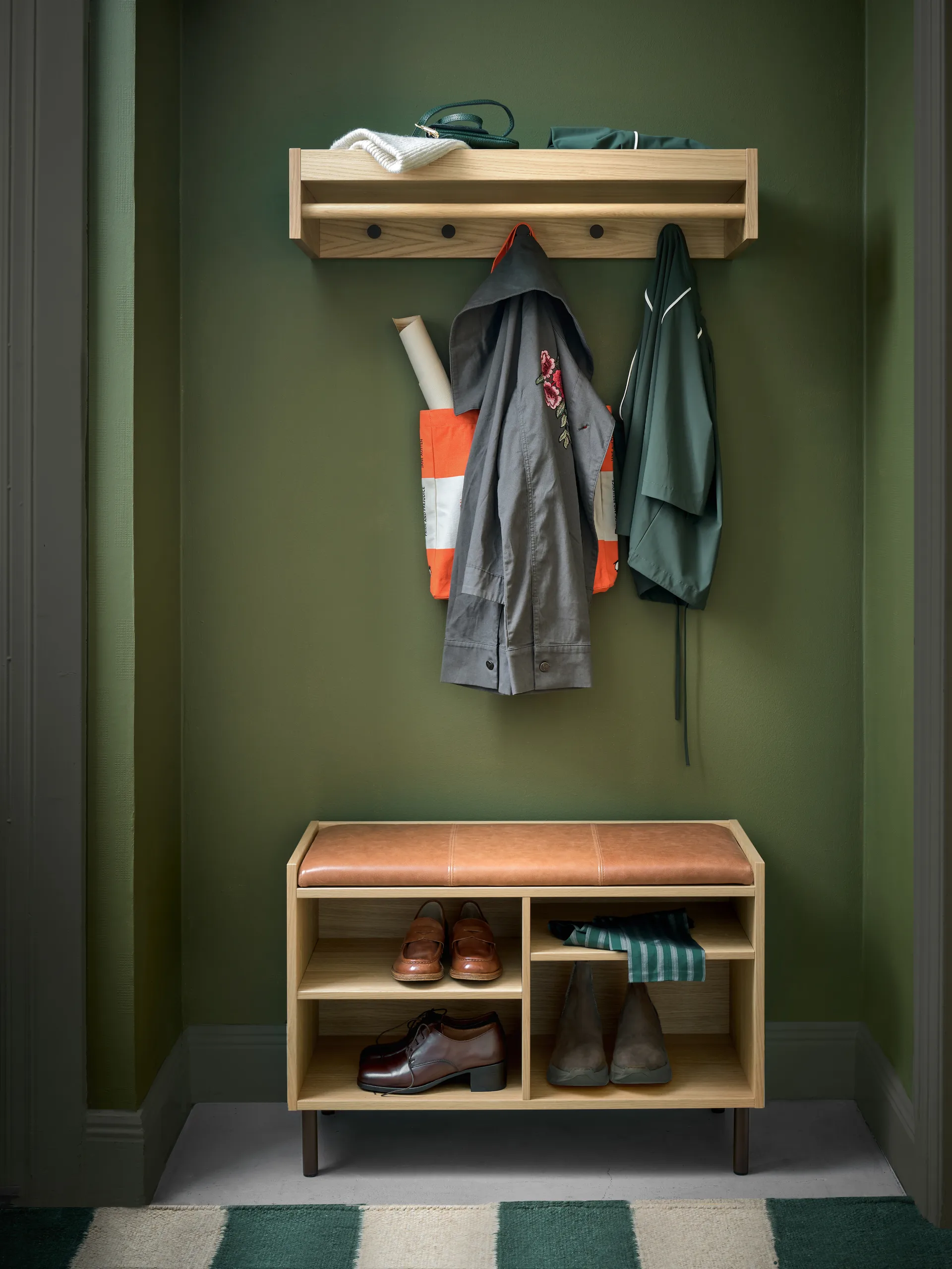 Banco de arrumação Gentle, Carvalho, 78x53x35 cm Maze