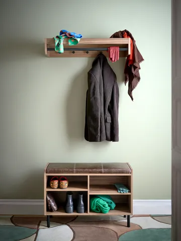 Banco de arrumação Gentle - Nogueira, 78x53x35 cm - Maze