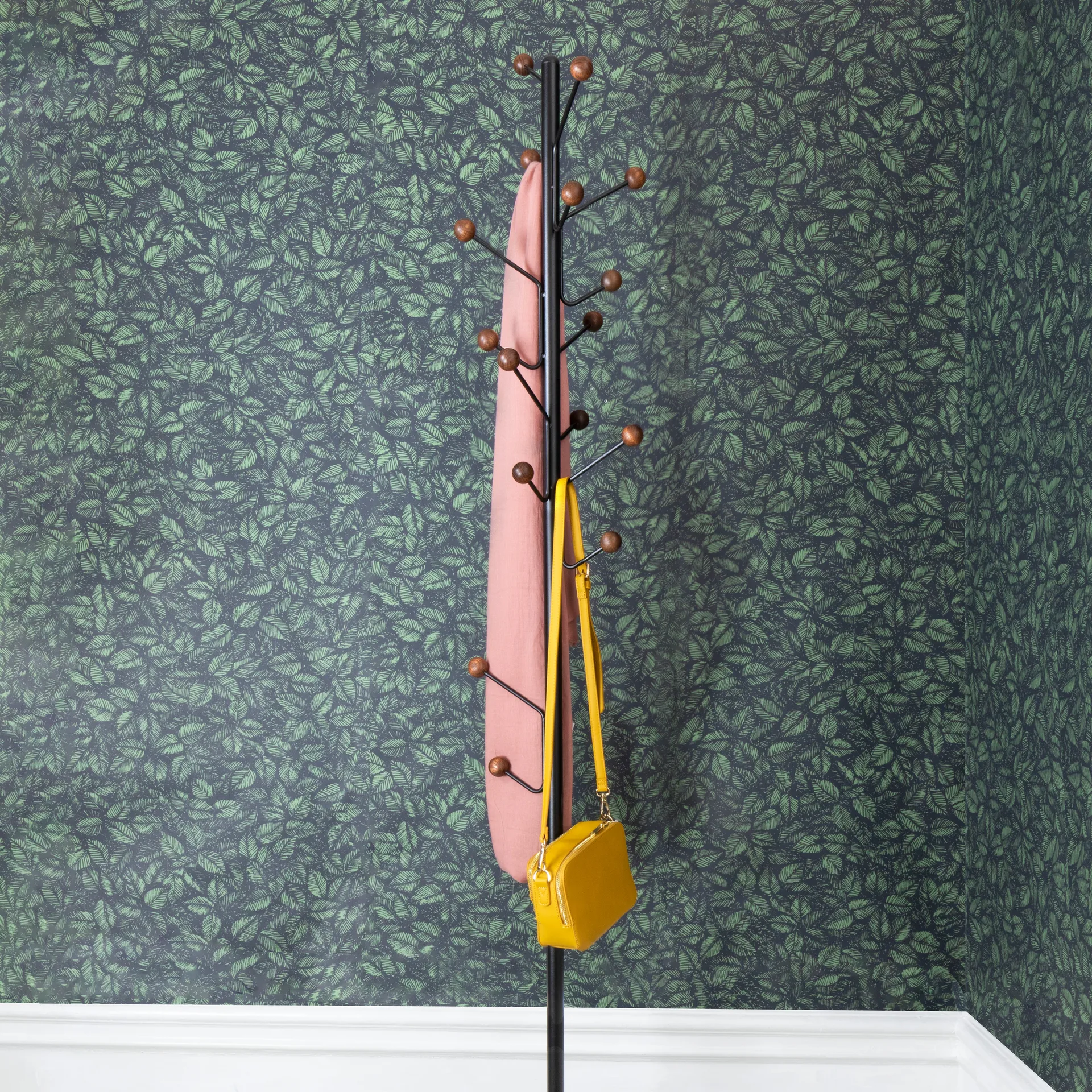 Bill Floor cabide, Castanho escuro-preto Maze