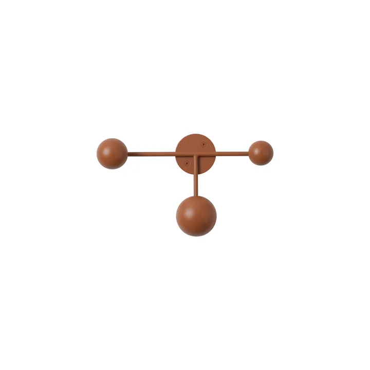 Bill Triple cabide de parede - Canela - Maze