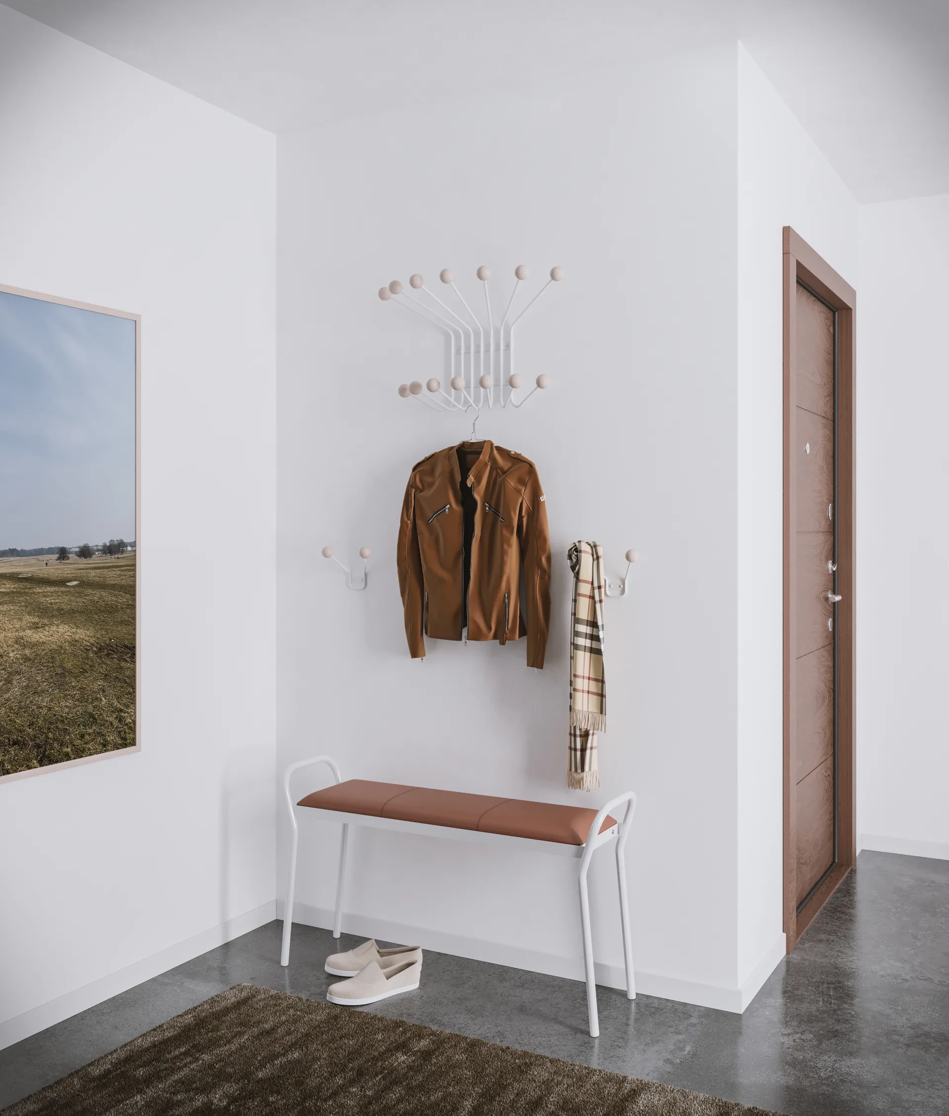 Cabide Bill XXS, Greige Maze