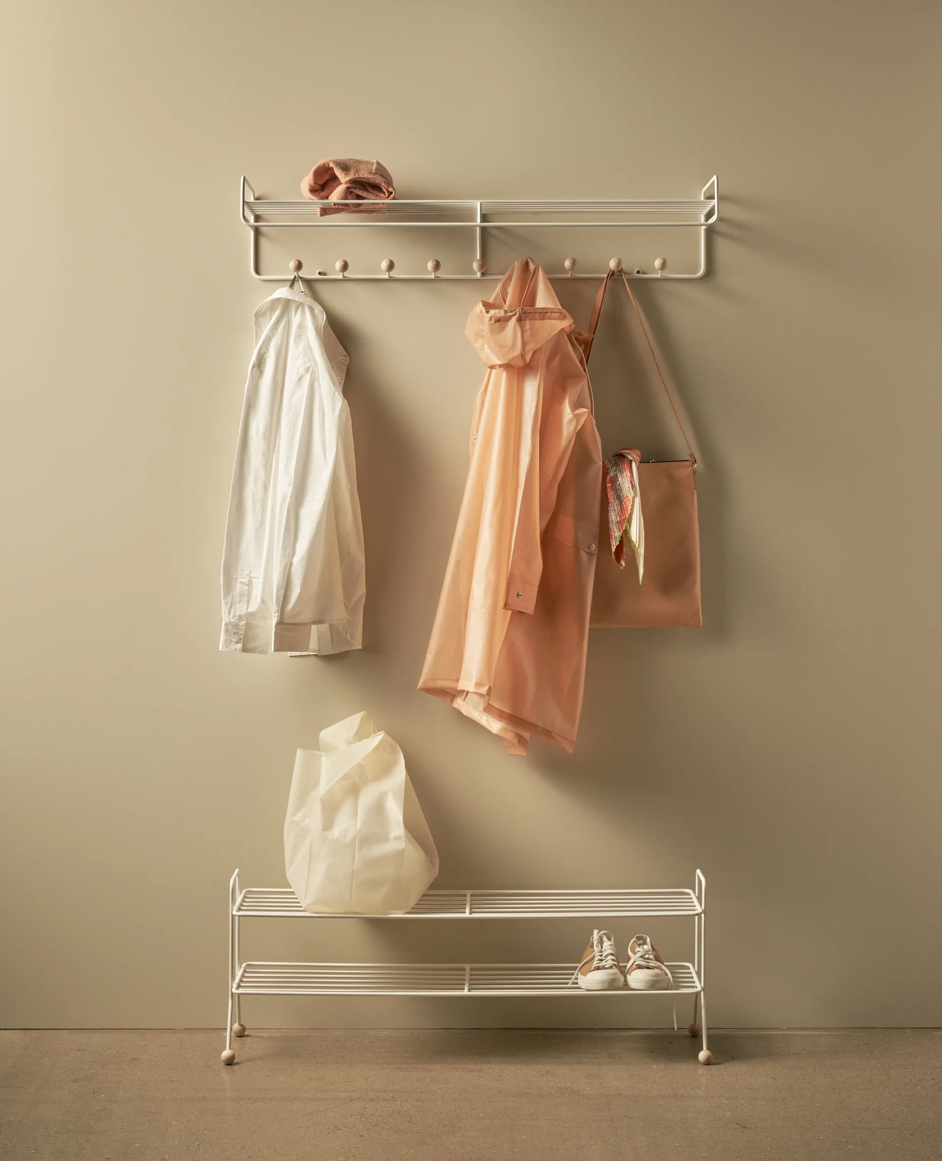 Chapeleiro Bill Hat rack L, Greige Maze