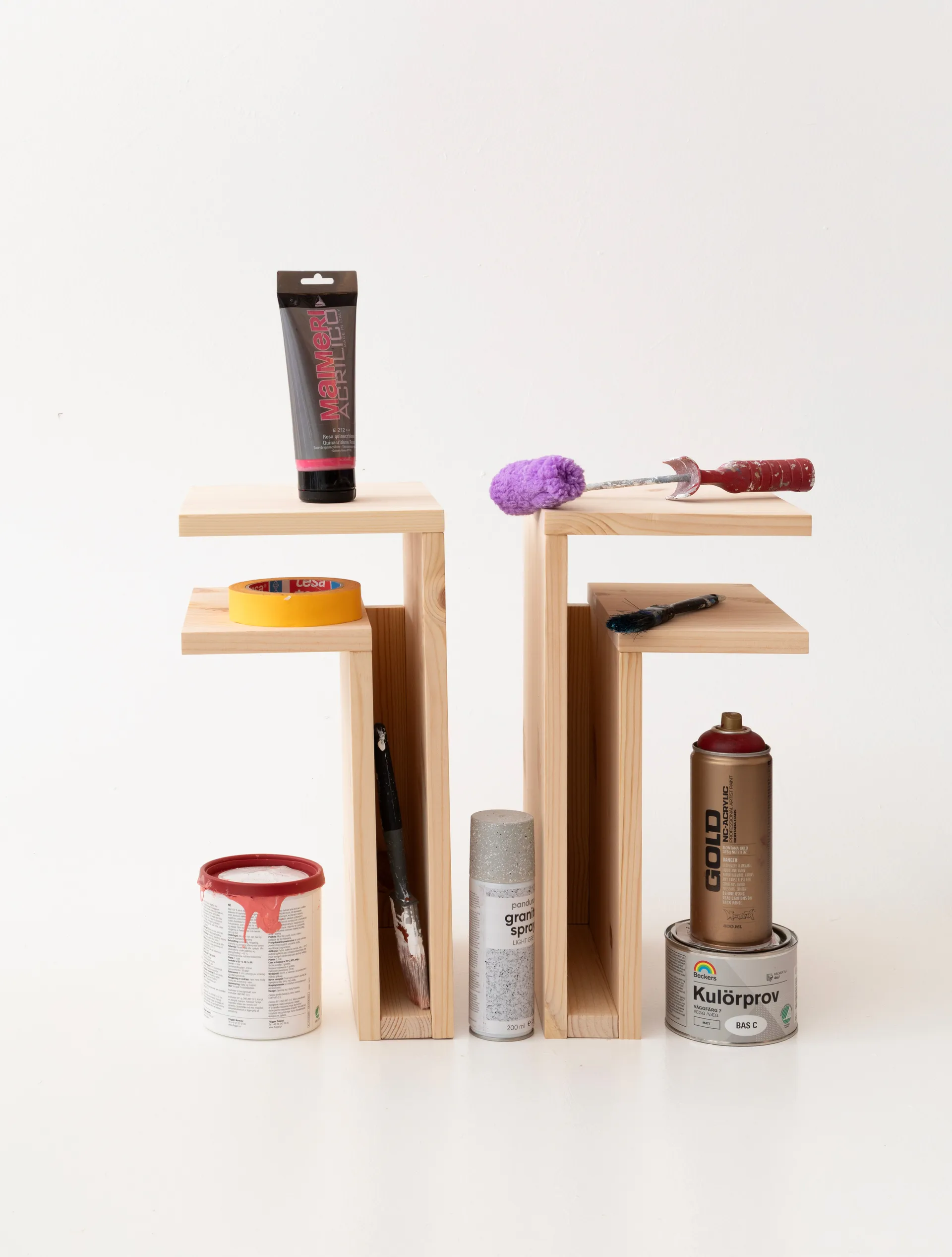 F-shelf Play DIY prateleira de parede, Pinho, direita Maze