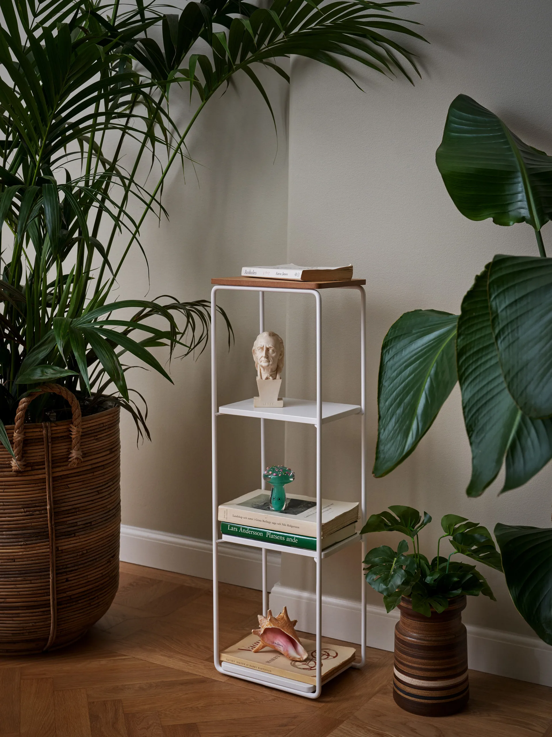 Mixrack Floor Shelf L prateleira 26x19x82.2 cm, Carvalho-branco Maze