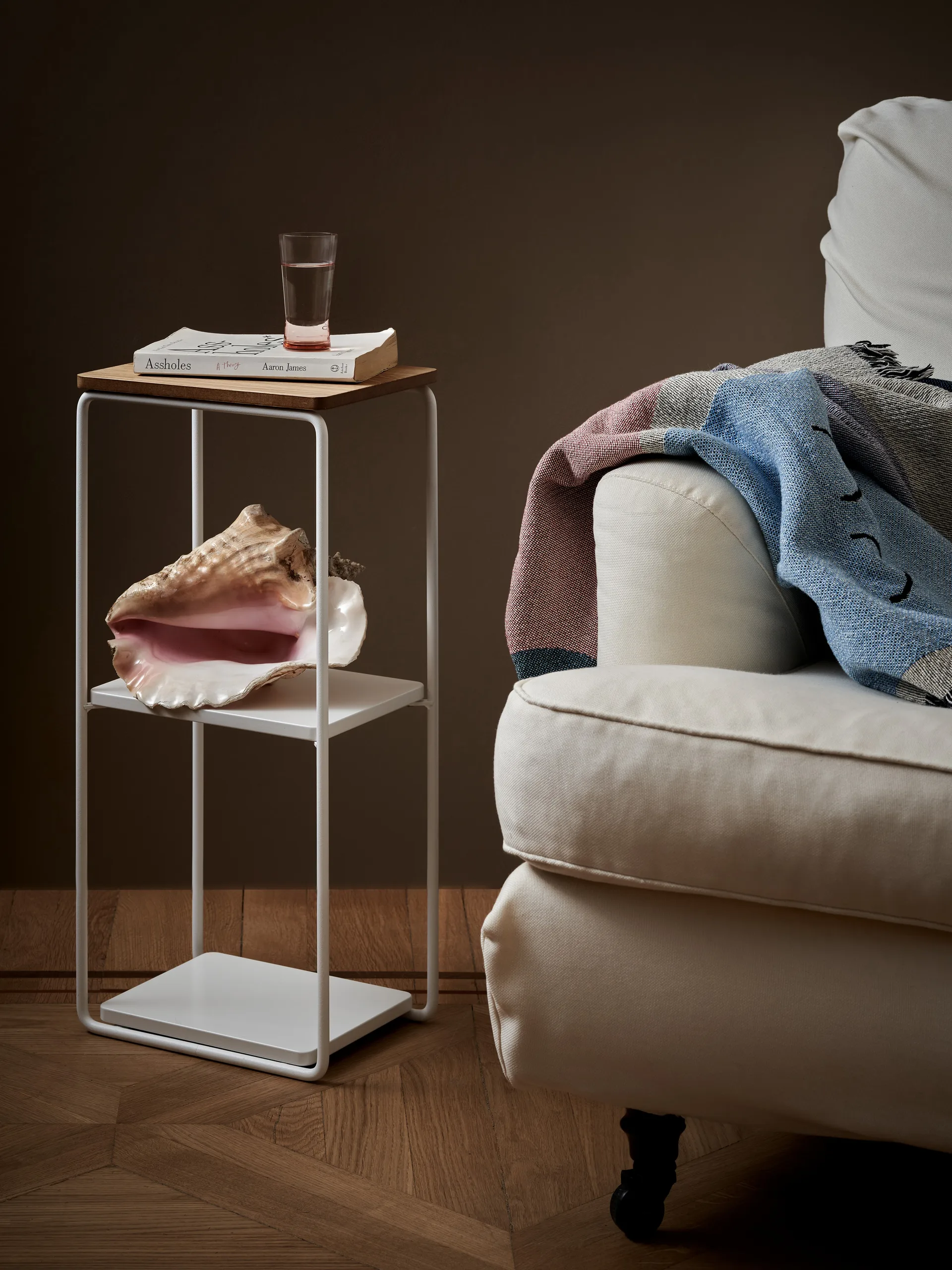 Mixrack Floor Shelf S prateleira 26x19x57.2 cm, Carvalho-branco Maze