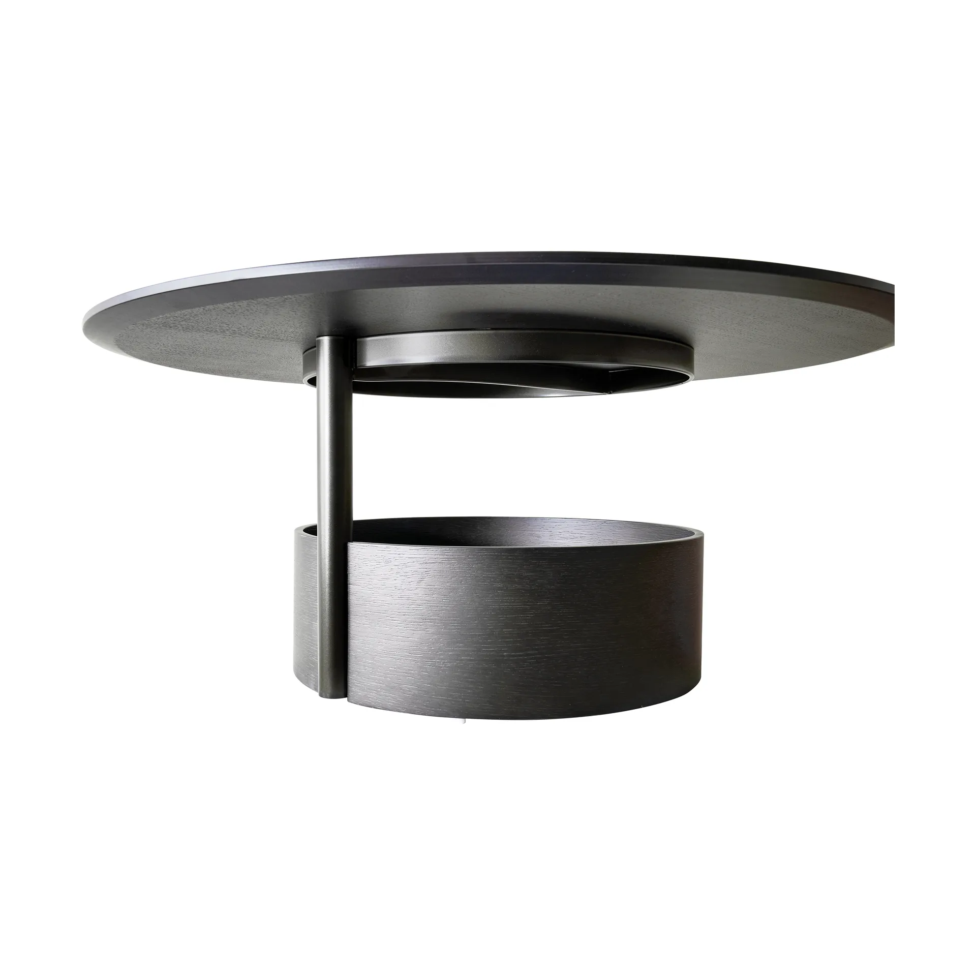 Parasol L mesa de centro Ø90 cm, Dark stained oak Maze