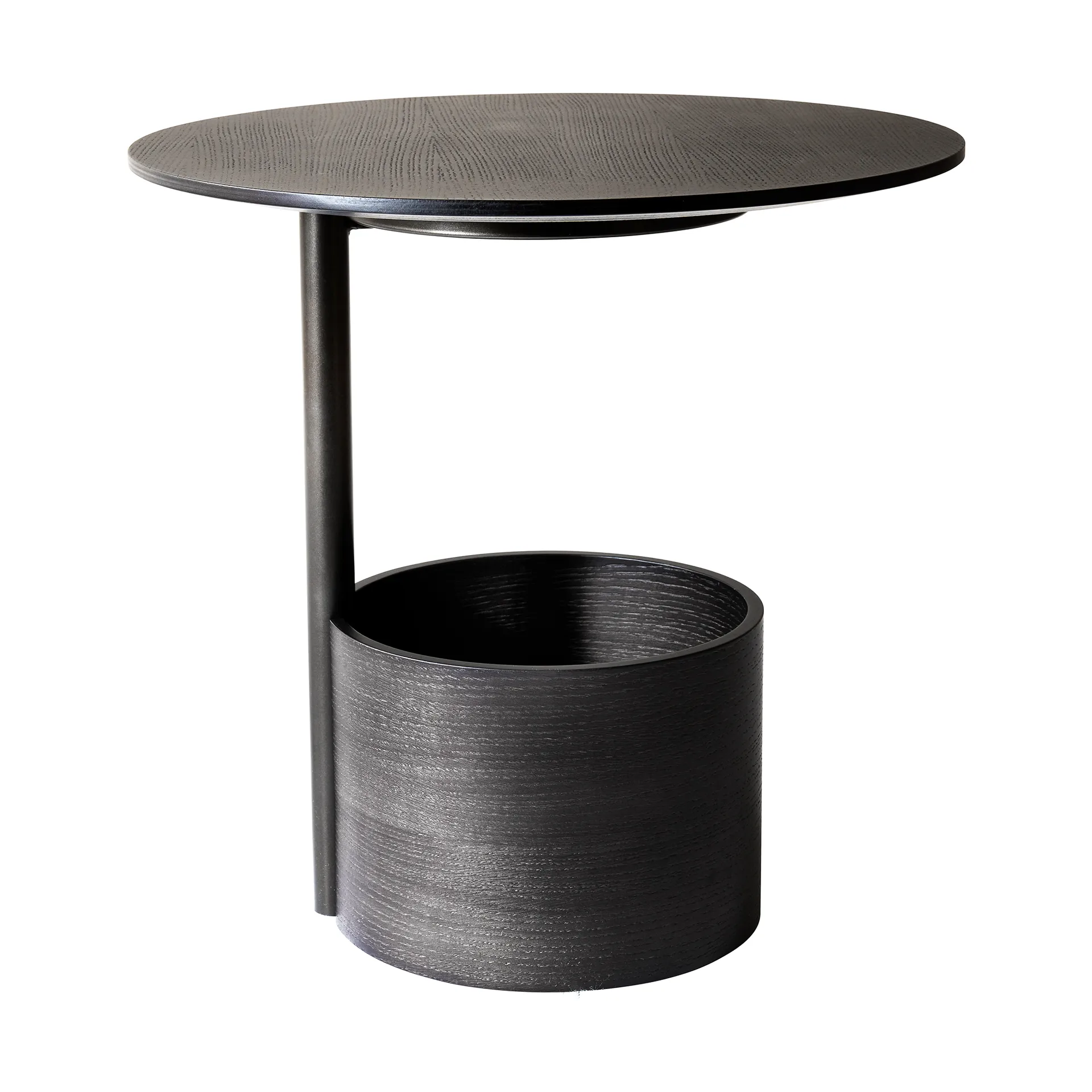 Parasol S mesa de centro Ø50 cm, Dark stained oak Maze